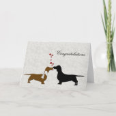 Gefeliciteerd Dachshund Wedding Kaart (Voorkant)
