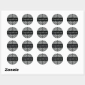 Gefeliciteerd Damask Envelope Seal Ronde Sticker (Vel)