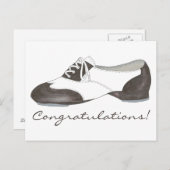 Gefeliciteerd Dance Overweging Tap Shoe Tapdance Briefkaart (Voorkant / Achterkant)