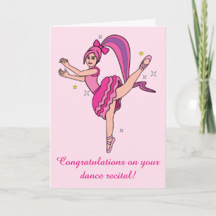 Gefeliciteerd Dans Overweging Ballerina met Boog Kaart