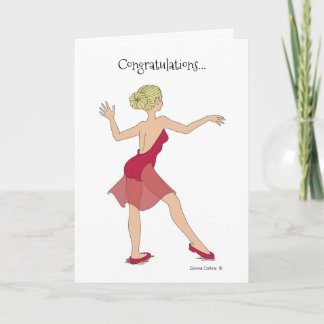 Gefeliciteerd dansend meisje kaart