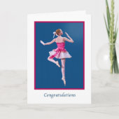 Gefeliciteerd, dansoverweging, ballerina kaart (Voorkant)
