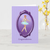 Gefeliciteerd, dansoverweging, ballet kaart (Gele Bloem)