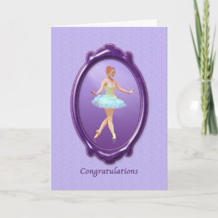 Gefeliciteerd, dansoverweging, ballet kaart