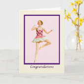 Gefeliciteerd, dansoverweging kaart (Gele Bloem)