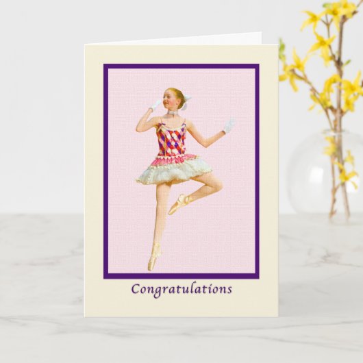 Gefeliciteerd, dansoverweging kaart (Gele Bloem)