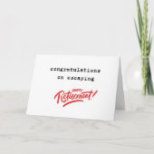 Gefeliciteerd dat je de pensioengrot is ontvlucht kaart (Voorkant)