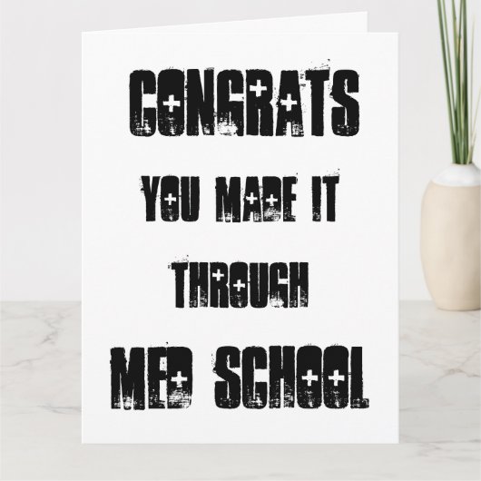 Gefeliciteerd dat je het gehaald hebt via Med Scho Kaart (Voorkant)