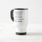 Gefeliciteerd dat je mijn broer bent, geluksvogel reisbeker (Voorkant links)