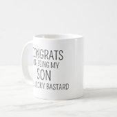 Gefeliciteerd dat je mijn zoon bent koffiemok (Voorkant links)
