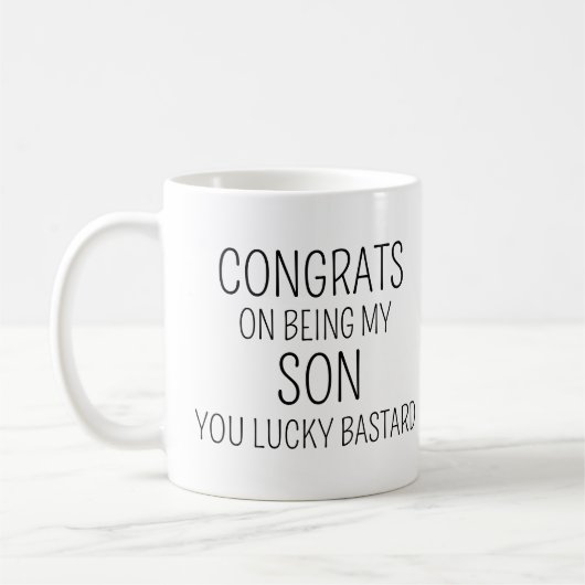 Gefeliciteerd dat je mijn zoon bent koffiemok (Links)