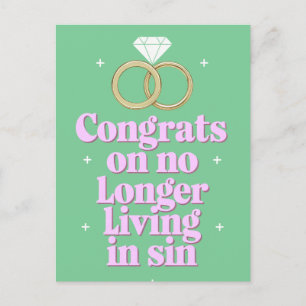 Gefeliciteerd dat je niet langer in zonde leeft Fu Briefkaart