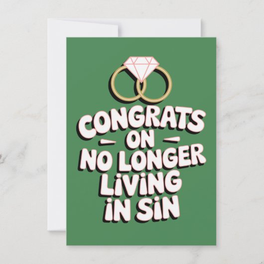 Gefeliciteerd dat je niet langer in zonde leeft Fu Kaart (Voorkant)