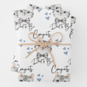 Gefeliciteerd dat pap papierbladen wil ompakken inpakpapier vel (In situ)