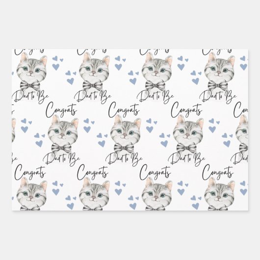 Gefeliciteerd dat pap papierbladen wil ompakken inpakpapier vel (Voorkant)