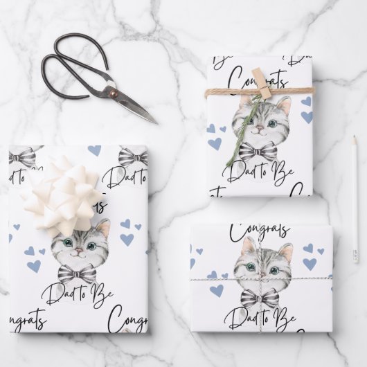 Gefeliciteerd dat pap papierbladen wil ompakken inpakpapier vel (Voorkant)