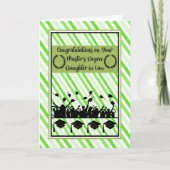 Gefeliciteerd Daughter in Law on Master's Degree Kaart (Voorkant)