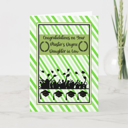 Gefeliciteerd Daughter in Law on Master's Degree Kaart (Voorkant)