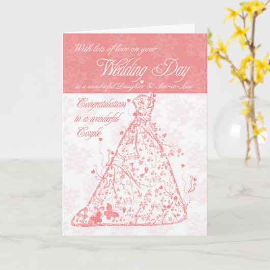 Gefeliciteerd Daughter & Son-in-law trouwdag Kaart (Gele Bloem)