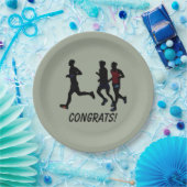 Gefeliciteerd de Borden van de Aangepaste race van Papieren Bordje (Feest)