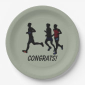 Gefeliciteerd de Borden van de Aangepaste race van Papieren Bordje (Voorkant)