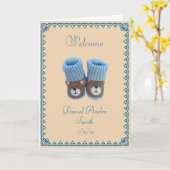 Gefeliciteerd, de geboorte van de baby kaart (Gele Bloem)