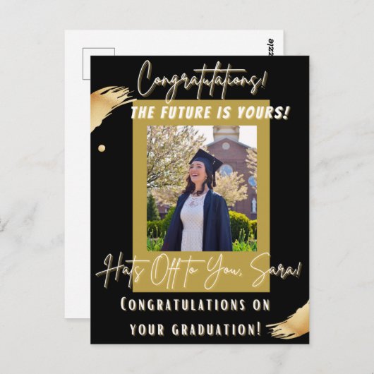 Gefeliciteerd! De toekomst is van jou! Afstudeerdo Briefkaart (Voorkant / Achterkant)