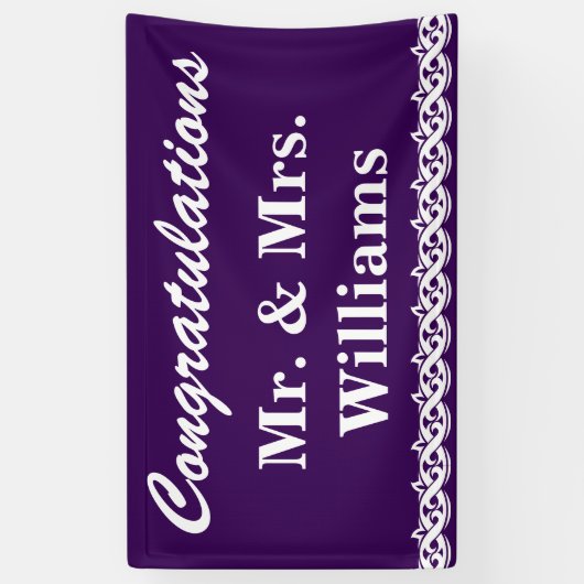 Gefeliciteerd Decoratief Spandoek (Verticaal)