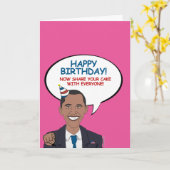 Gefeliciteerd, deel nu je taart met iedereen kaart (Gele Bloem)