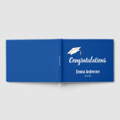 Gefeliciteerd Deep Blue en White Afstuderen Gastenboek (Volledig)