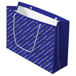 Gefeliciteerd Deep Blue White Gold Class van 2025 Groot Cadeauzakje