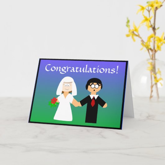 Gefeliciteerd... denk ik. Weddenskaart Kaart (Gele Bloem)