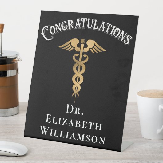 Gefeliciteerd Dentist Nurse Doctor Medical Reclamebord Met Voetstuk (Insitu)