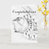 Gefeliciteerd Diamond Verloving Ring Kaart (Gele Bloem)