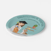 Gefeliciteerd Dierenarts DVM Afstuderen Papieren Bordje (Gekanteld)