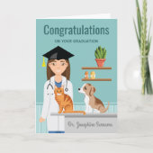 Gefeliciteerd Dierenarts Vet DVM Afstuderen Kaart (Voorkant)