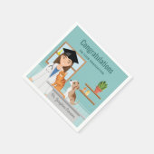 Gefeliciteerd Dierenarts Vet DVM Afstuderen Servet (Hoek)