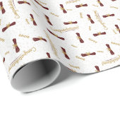 Gefeliciteerd Diploma Afstudeerder Cadeaupapier (Rol Hoek)