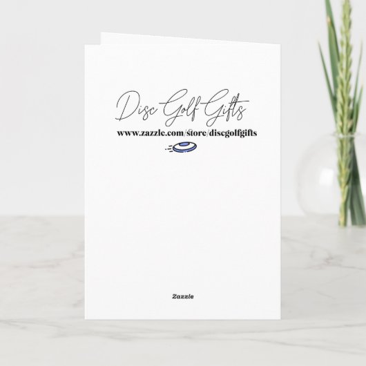 Gefeliciteerd | Disc Golf thema Kaart (Achterkant)