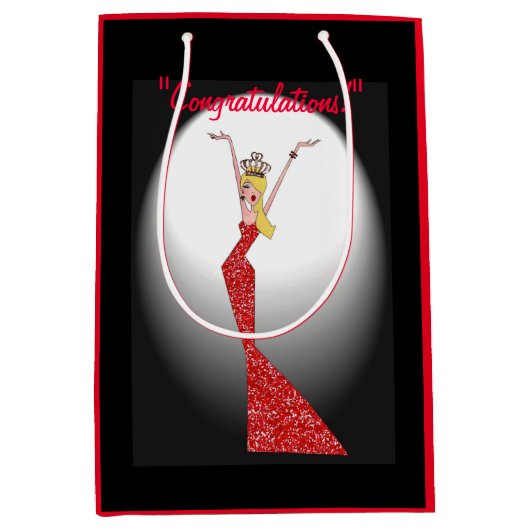 "Gefeliciteerd!" DIVA Super Star! Medium Cadeauzakje (Voorkant)