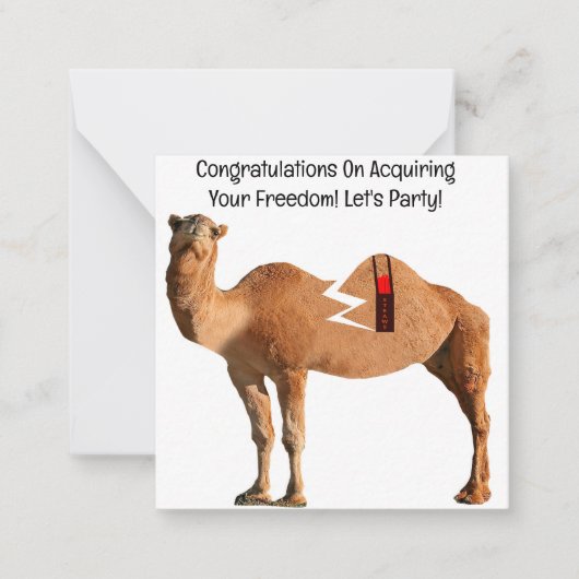 Gefeliciteerd Divorce Party Kaart Notitiekaartje (Voorkant)