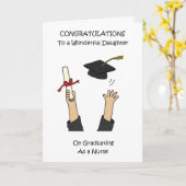 Gefeliciteerd dochter met je afstuderen als verple kaart (Gele Bloem)