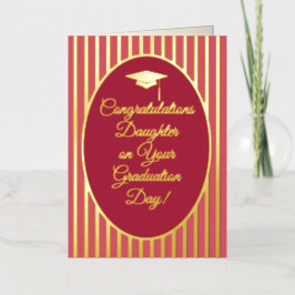 Gefeliciteerd dochter roze afstudeerdag  folie wenskaart