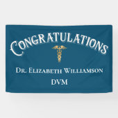 Gefeliciteerd Doctor diergeneeskunde DVM Spandoek (Horizontaal)