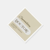 Gefeliciteerd Doctor Doctoral Afstuderen Foto Servet (Hoek)