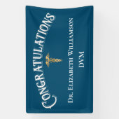 Gefeliciteerd Doctor in de diergeneeskunde DVM Spandoek (Verticaal)