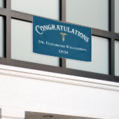 Gefeliciteerd Doctor in de diergeneeskunde DVM Spandoek (Buitenkant Gebouw)