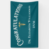 Gefeliciteerd, Doctor in de diergeneeskunde Spandoek (Verticaal)