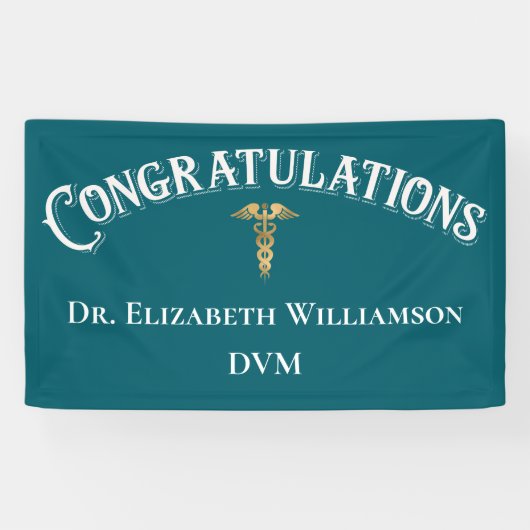 Gefeliciteerd, Doctor in de diergeneeskunde Spandoek (Horizontaal)