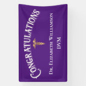 Gefeliciteerd, Doctor in de diergeneeskunde Spandoek (Verticaal)